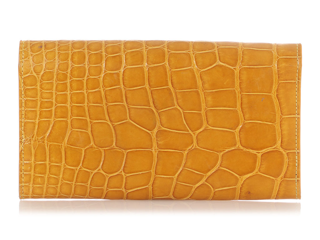 Louis Vuitton Yellow Alligator Long Wallet