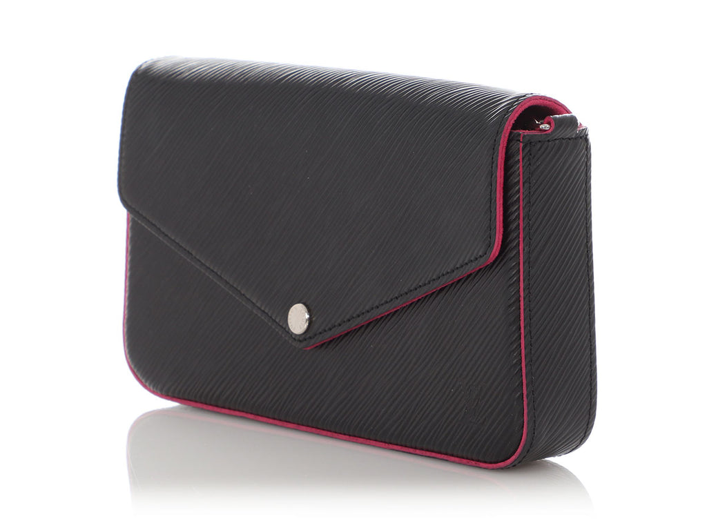 Louis Vuitton Black and Pink Epi Felicie Pochette