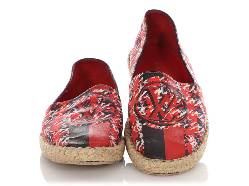 Louis Vuitton Red Postcard Espadrilles