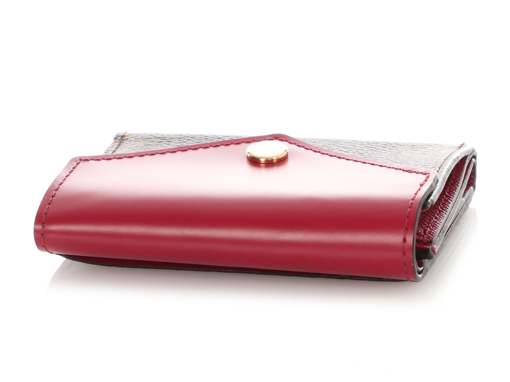 Louis Vuitton Red and Monogram Zoe Wallet