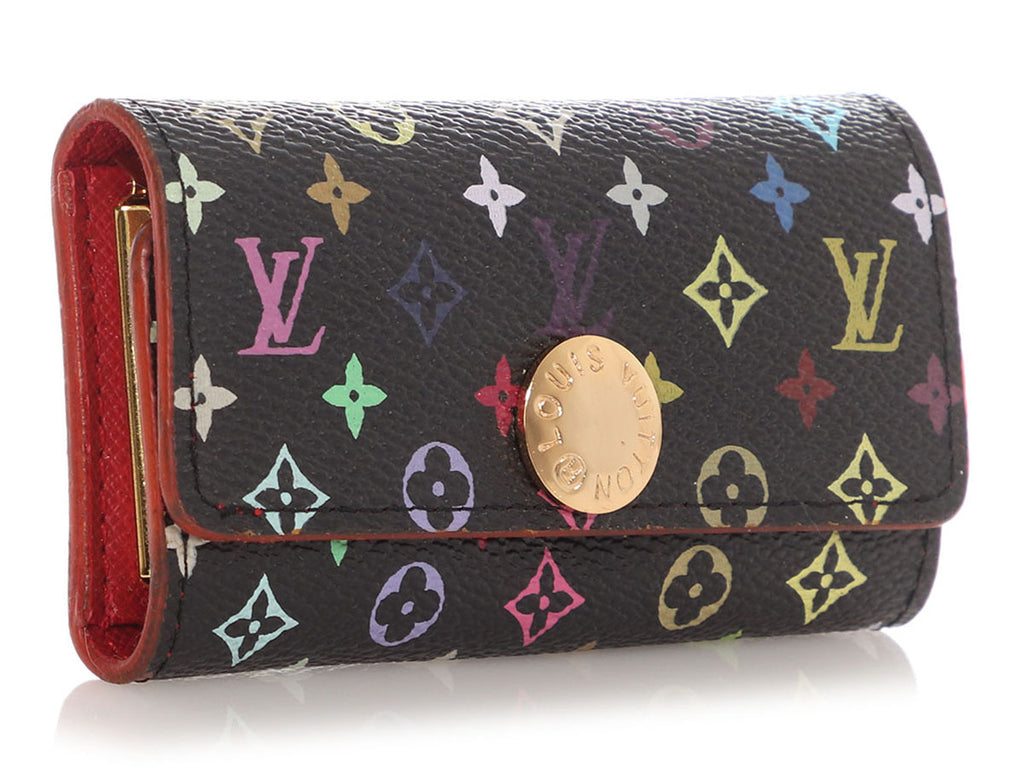 Louis Vuitton Black Multicolore Monogram Multicles Four Key Holder