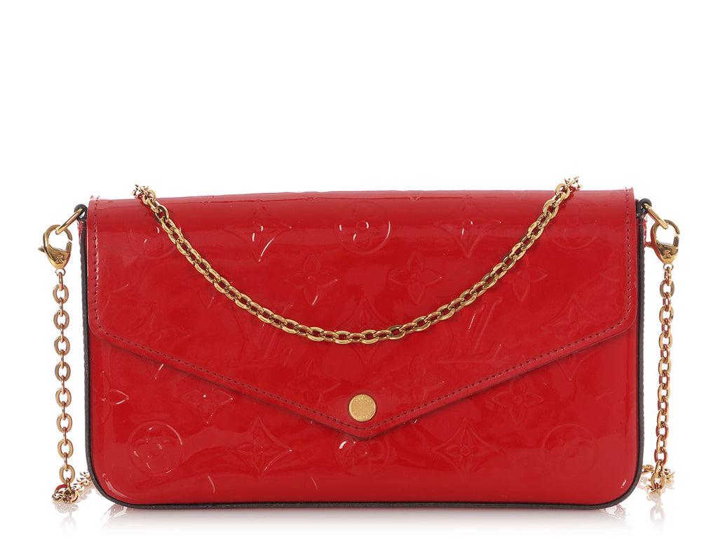 Louis Vuitton Red Vernis Félicie Pochette