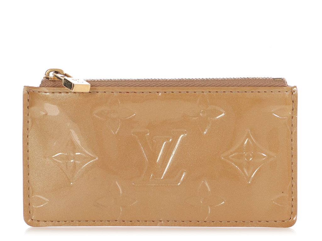Louis Vuitton Beige Perle Vernis Key Pouch