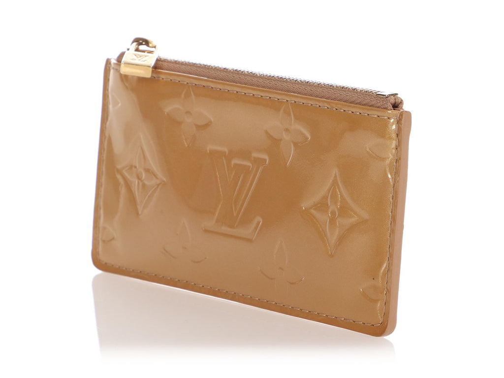 Louis Vuitton Beige Perle Vernis Key Pouch