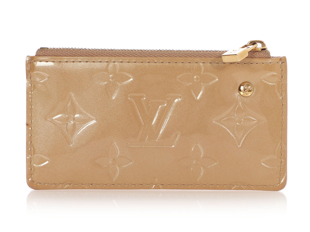 Louis Vuitton Beige Perle Vernis Key Pouch