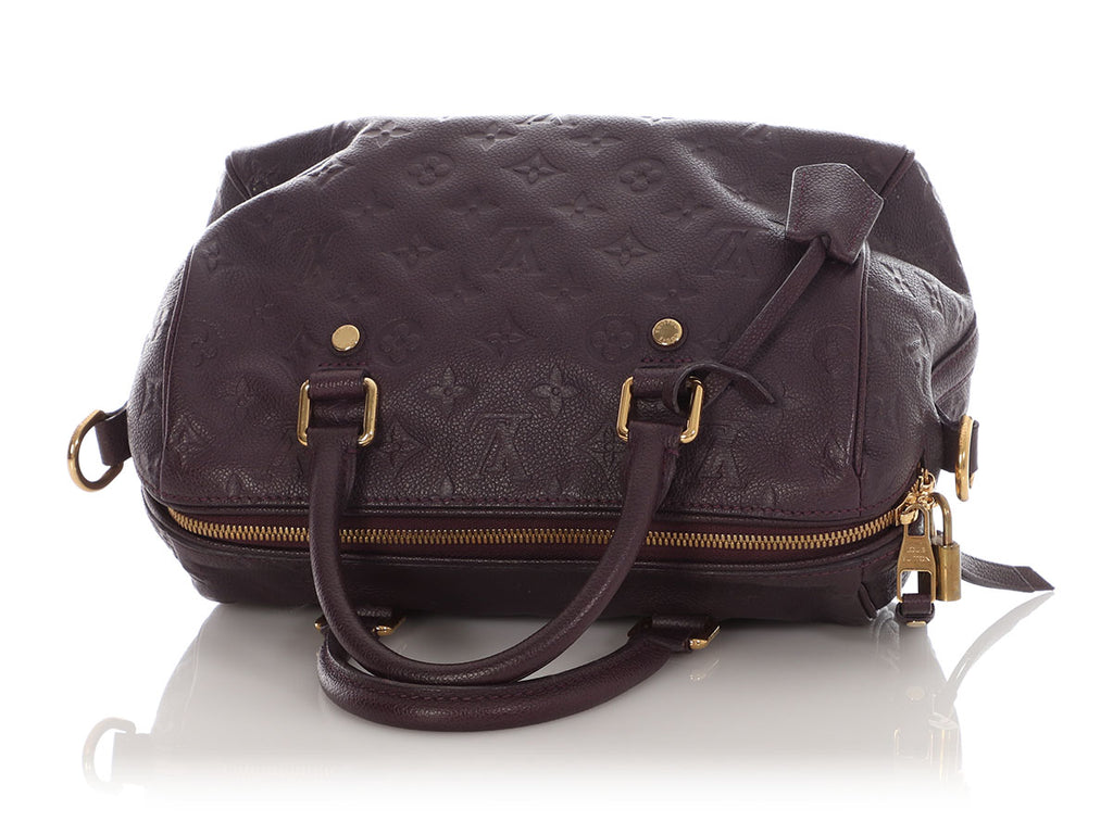 Louis Vuitton Aubergine Empreinte Speedy Bandoulière 25