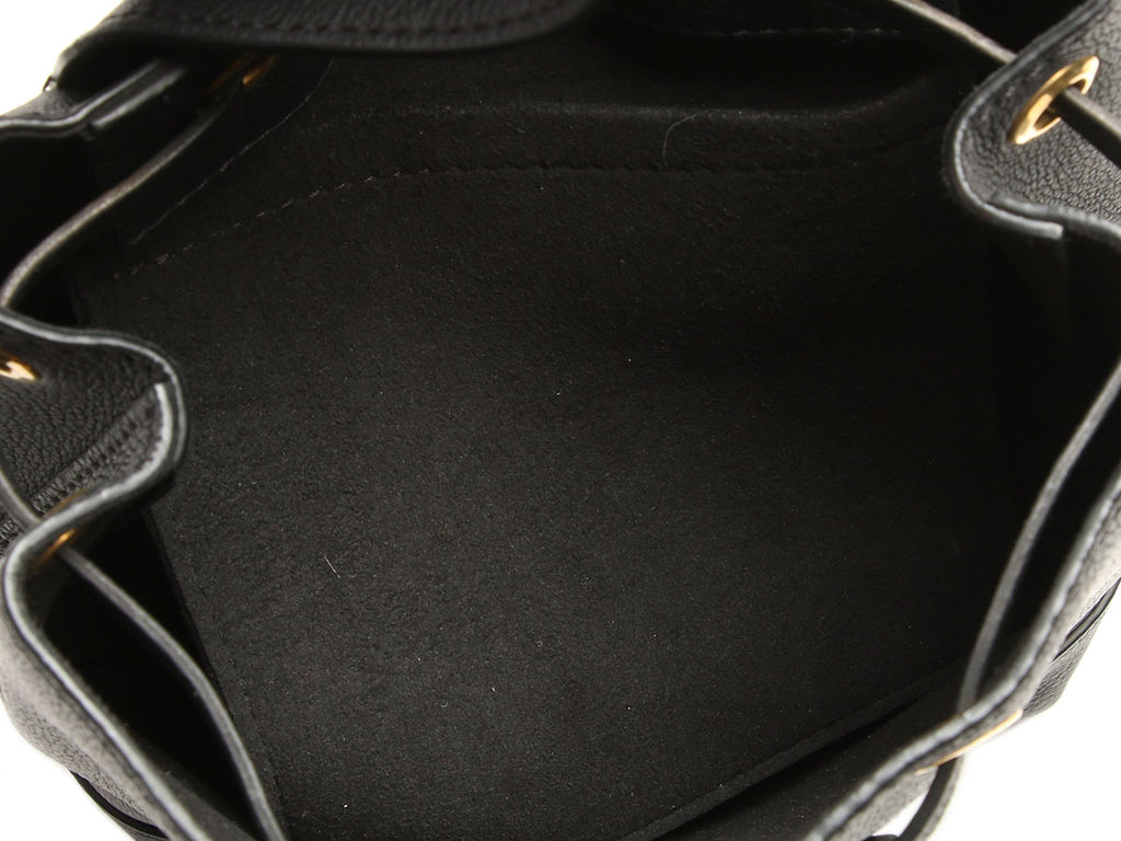 Louis Vuitton Mini Black Leather Lockme Backpack