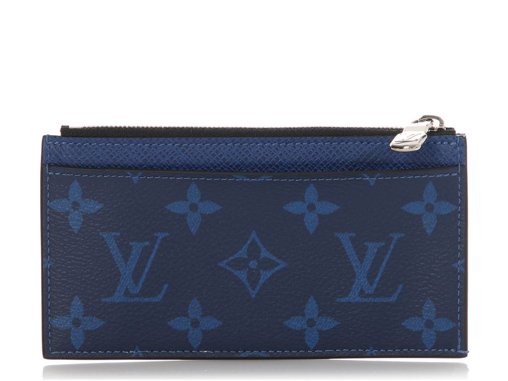 Louis Vuitton Blue Monogram Taigarama Coin Card Holder