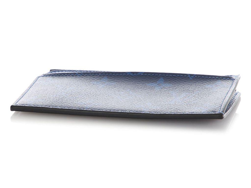 Louis Vuitton Blue Monogram Taigarama Coin Card Holder