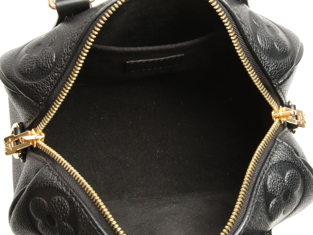 Louis Vuitton Black Giant Monogram Empreinte Speedy Bandoulière 20
