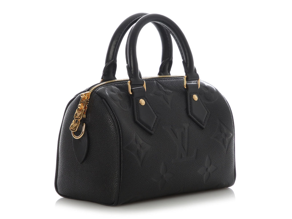 Louis Vuitton Black Giant Monogram Empreinte Speedy Bandoulière 20