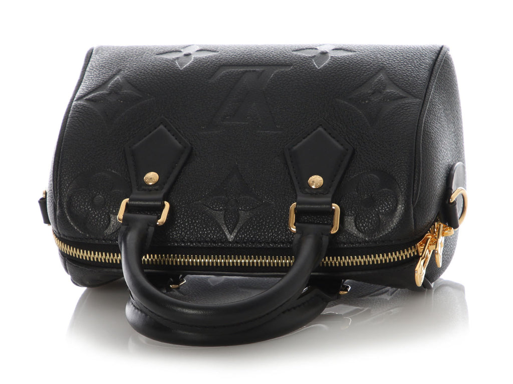 Louis Vuitton Black Giant Monogram Empreinte Speedy Bandoulière 20