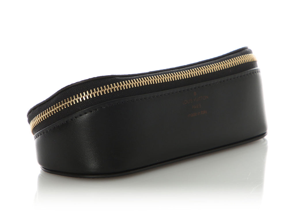 Louis Vuitton Monogram and Black Leather Sunglasses Pouch GM