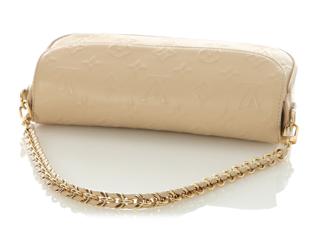 Louis Vuitton Cream Monogram Empreinte Ivy Wallet On Chain