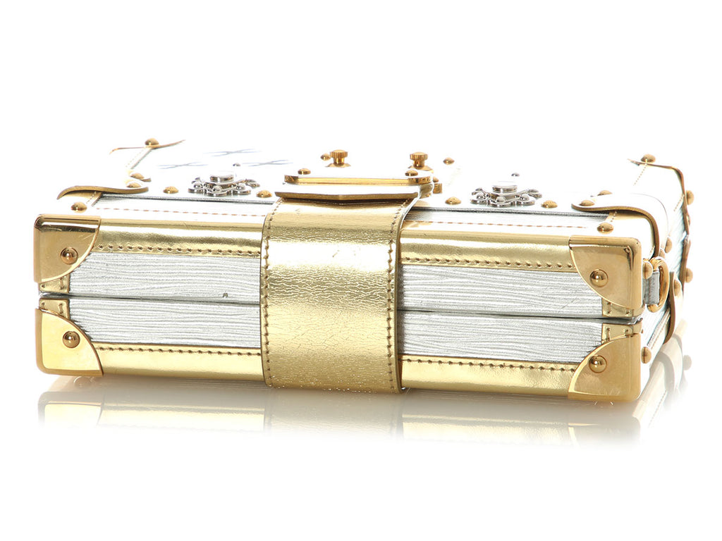 Louis Vuitton Silver and Gold Epi Petite Malle