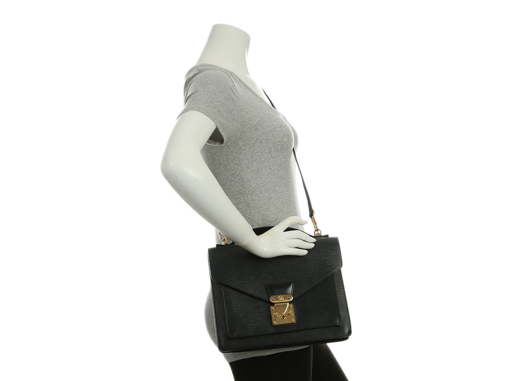 Louis Vuitton Black Epi Monceau