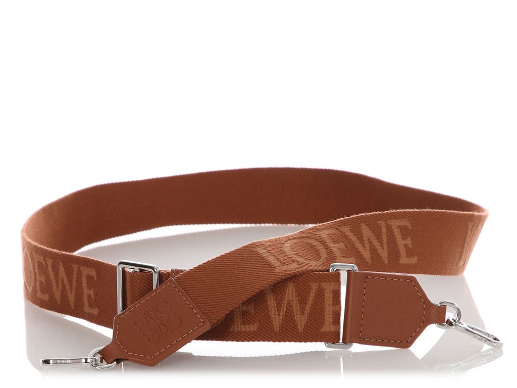 Loewe Brown Logo Webbing Shoulder Strap