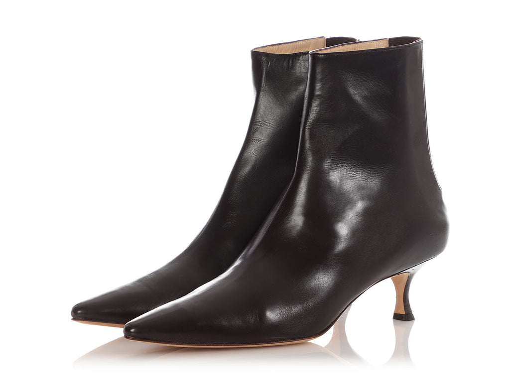 Manolo Blahnik Brown Ankle Boots