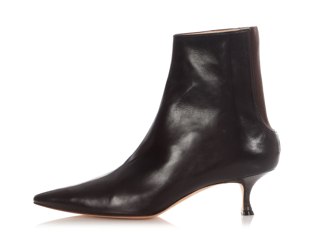Manolo Blahnik Brown Ankle Boots