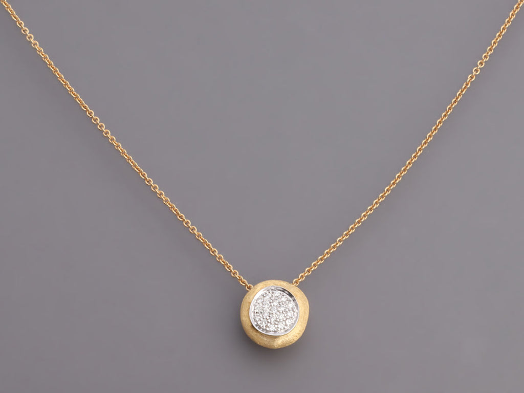 Marco Bicego Two-Tone Diamond Jaipur Bead Pendant Necklace