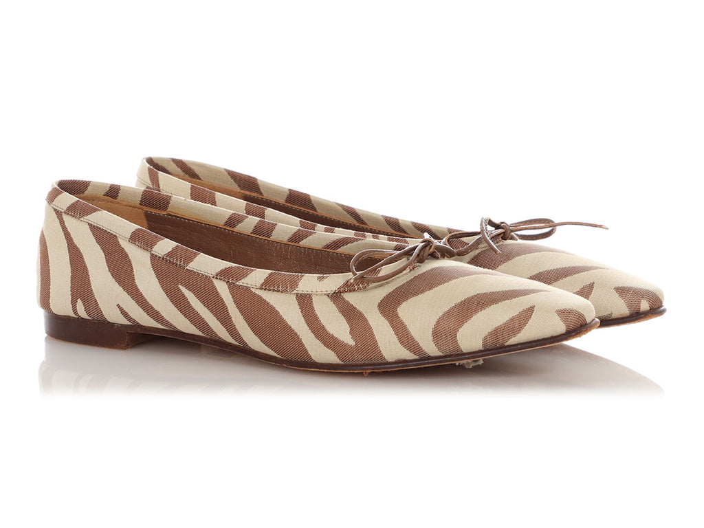 Manolo Blahnik Striped Flats