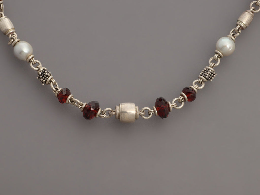 Michael Dawkins Sterling Silver Multi-Bead Necklace Set