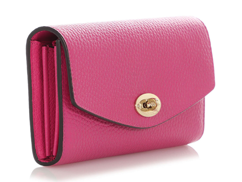 Mulberry Fuchsia Darley Flap Wallet