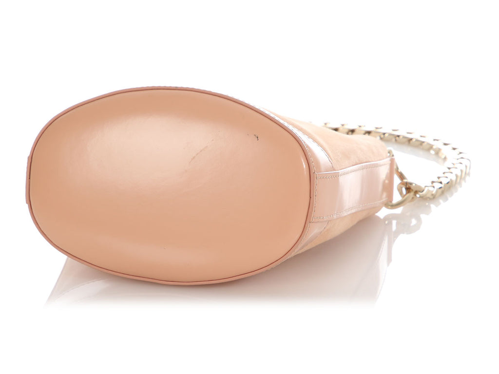 Mulberry Small Rose Beige Suede Jamie Bucket Bag