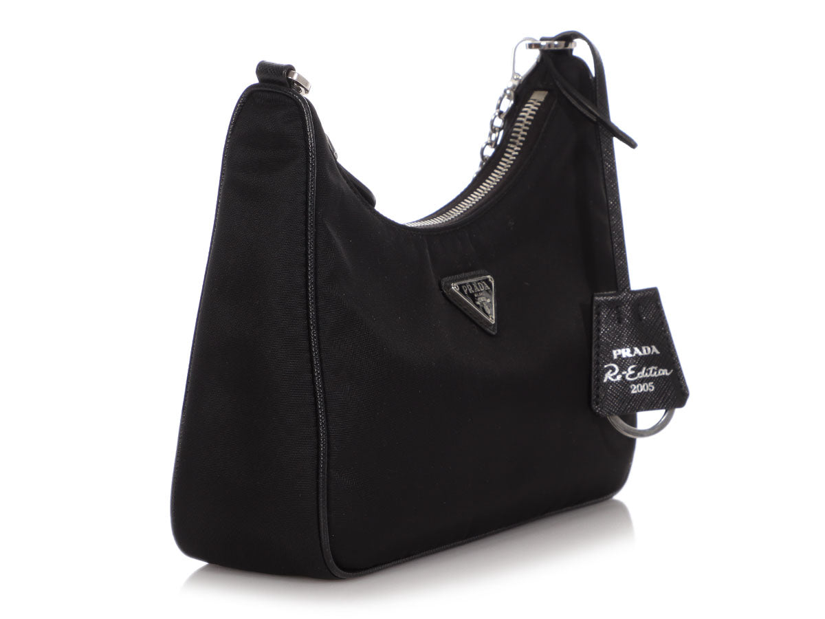 Prada Black Re-Edition 2005 Re-Nylon Bag - Ann's Fabulous Closeouts