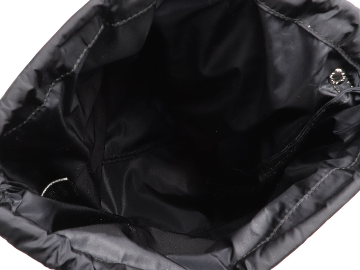 PRADA Rete Fabric Mesh Tote Bag Black/White