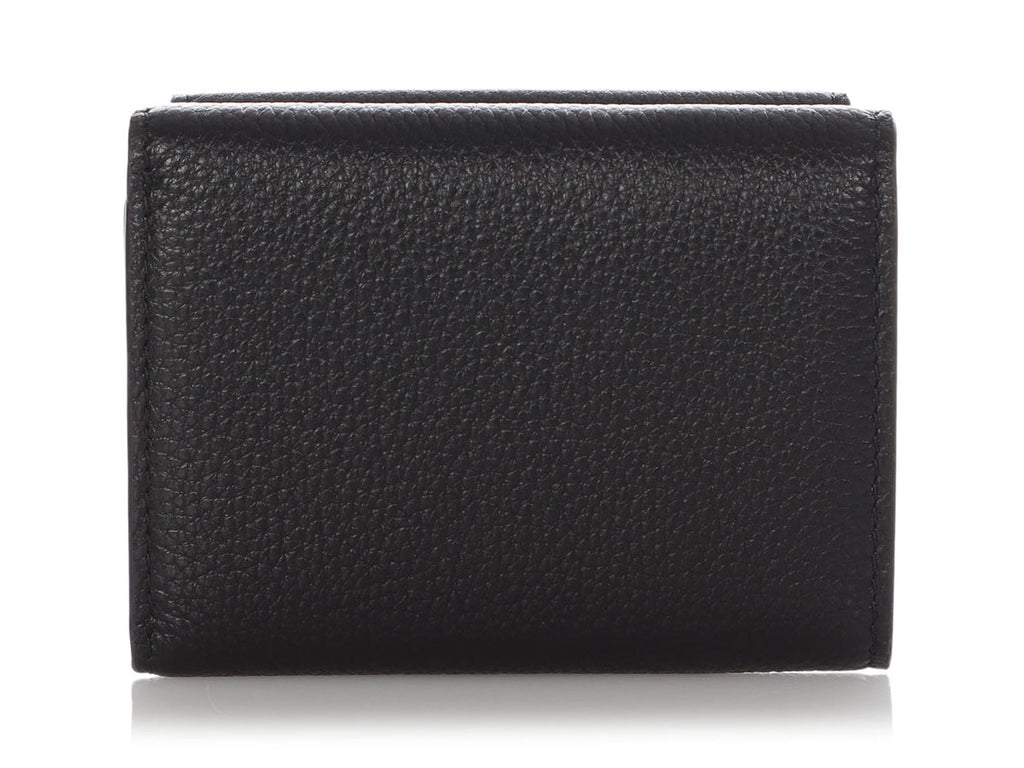 Prada Mini Black Vitello Leather Wallet