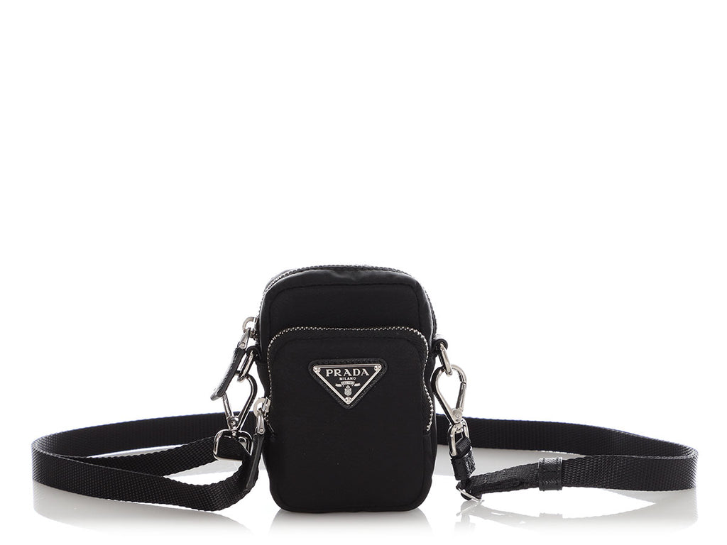 Prada Mini Black Tessuto Crossbody Pochette