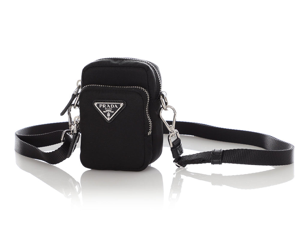 Prada Mini Black Tessuto Crossbody Pochette