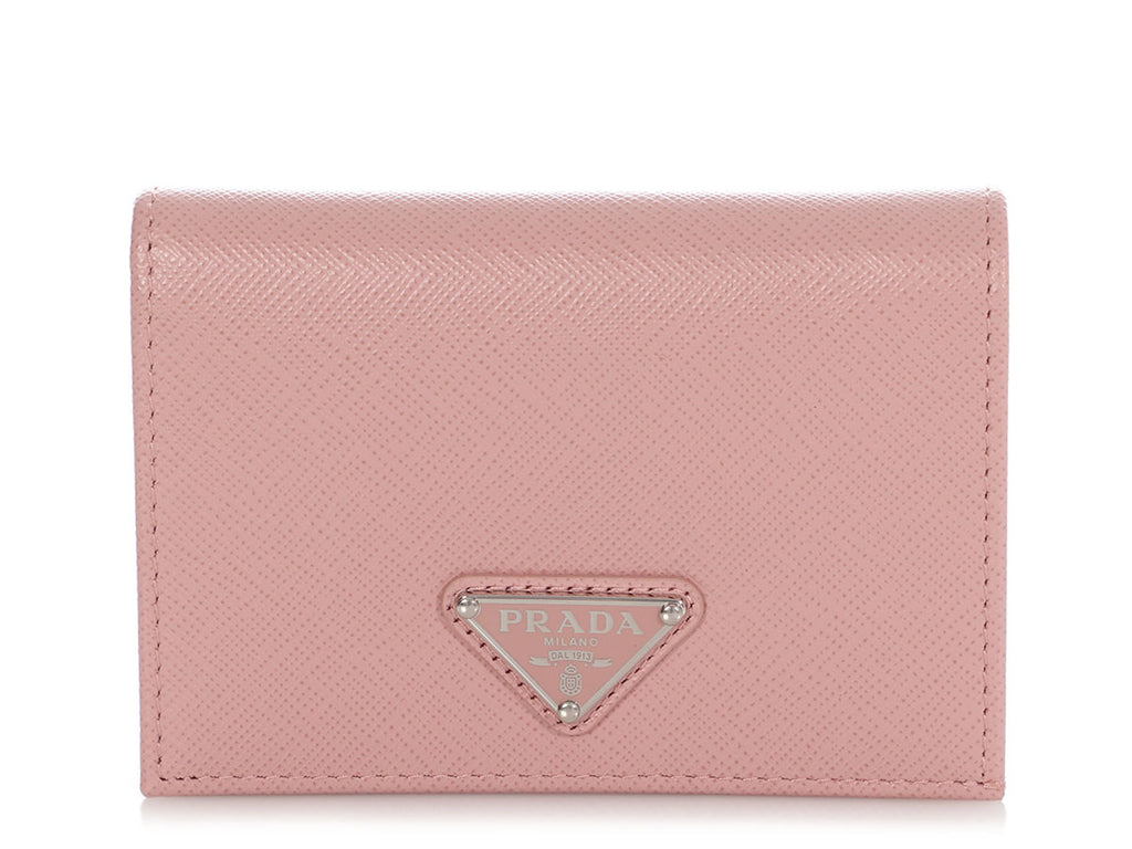 Prada Small Pink Saffiano Wallet