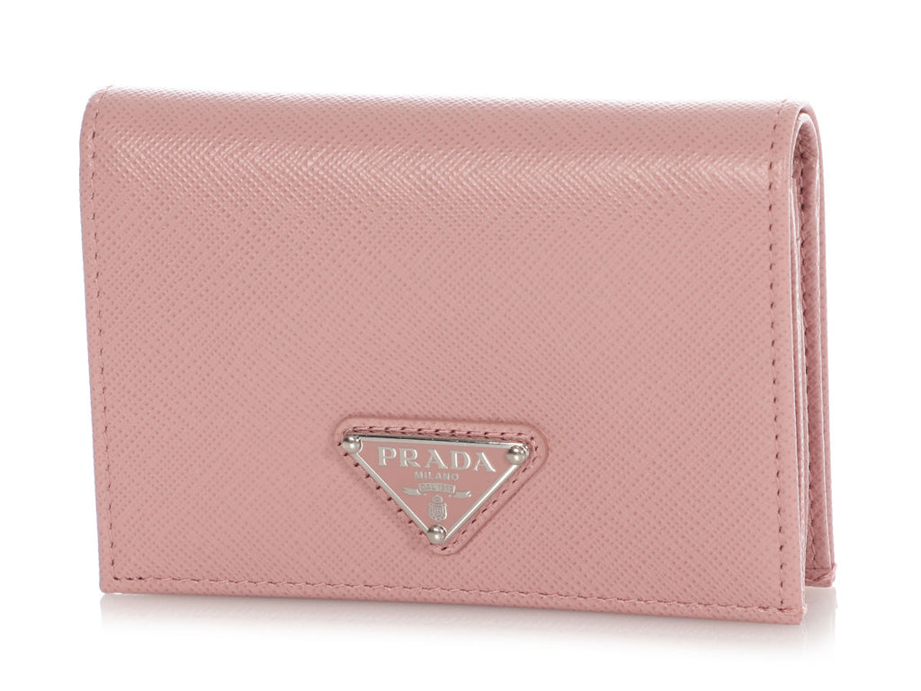 Prada Small Pink Saffiano Wallet