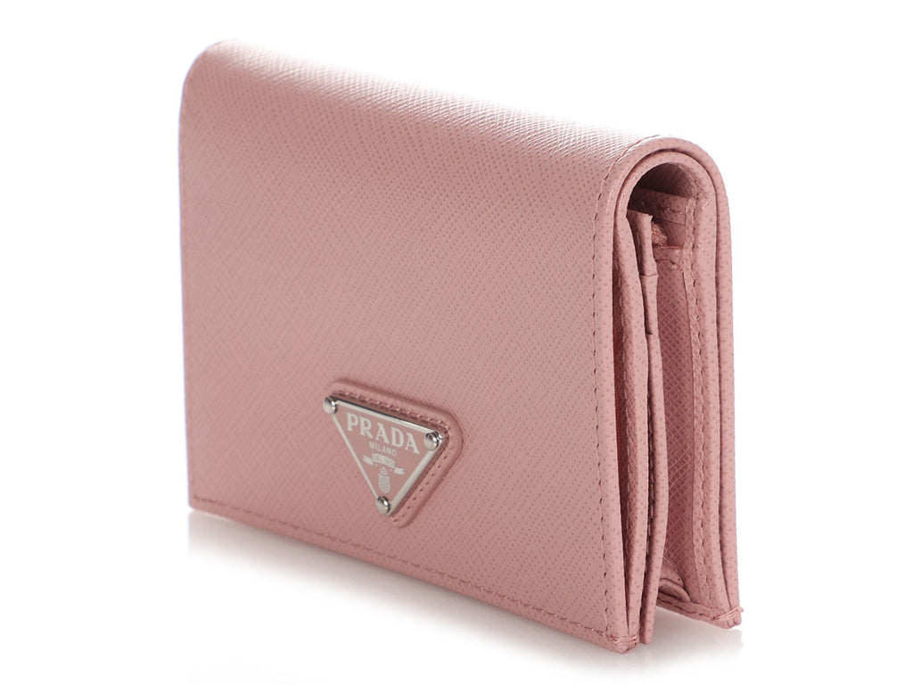 Prada Small Pink Saffiano Wallet