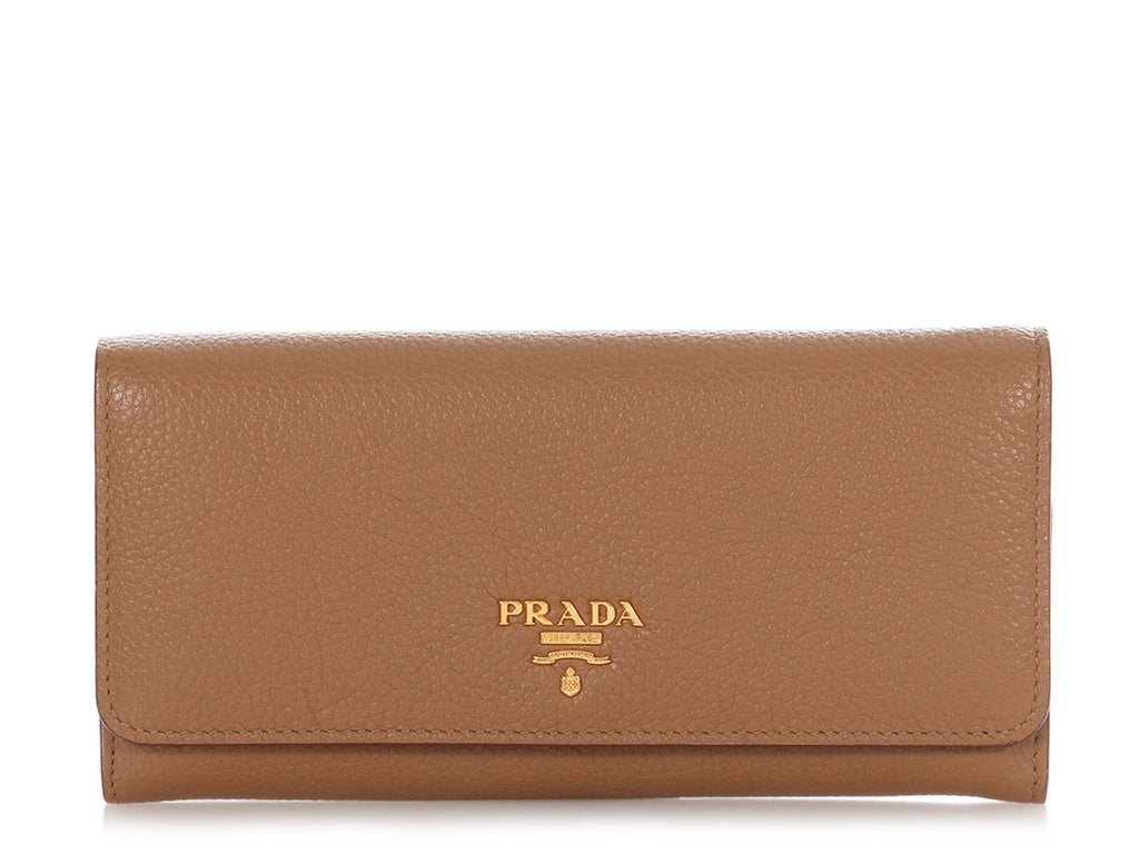 Prada Caramel Continental Wallet