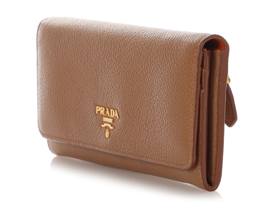 Prada Caramel Continental Wallet