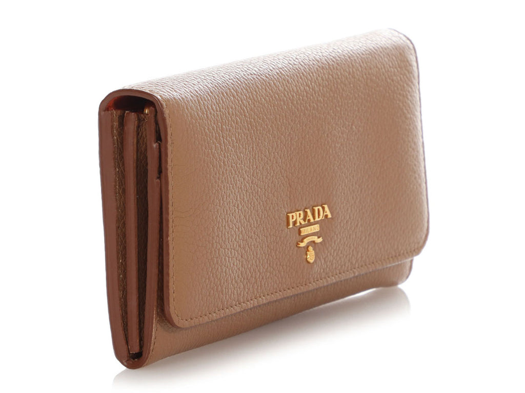 Prada Caramel Continental Wallet