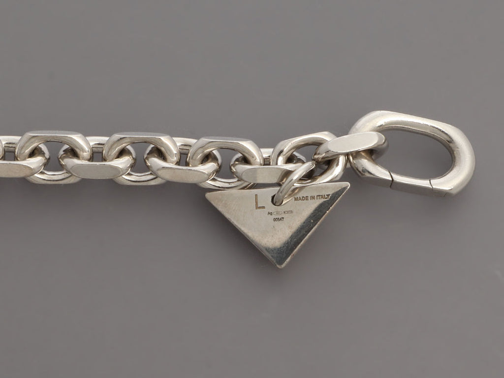Prada Sterling Silver Symbole Bracelet