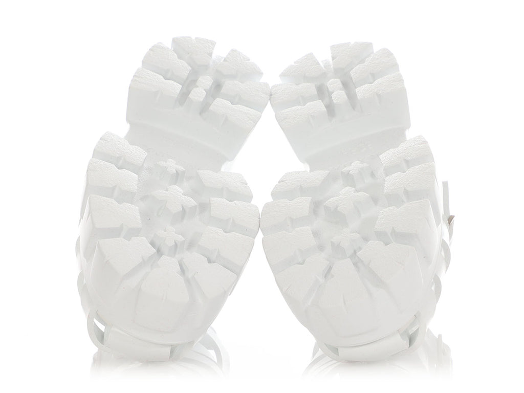 Prada White Monolith Sandals