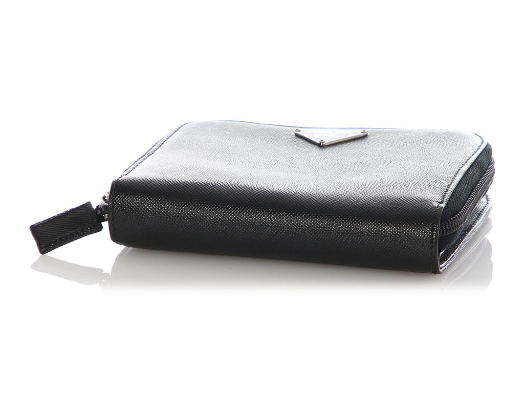 Prada Vintage Black Saffiano Wallet