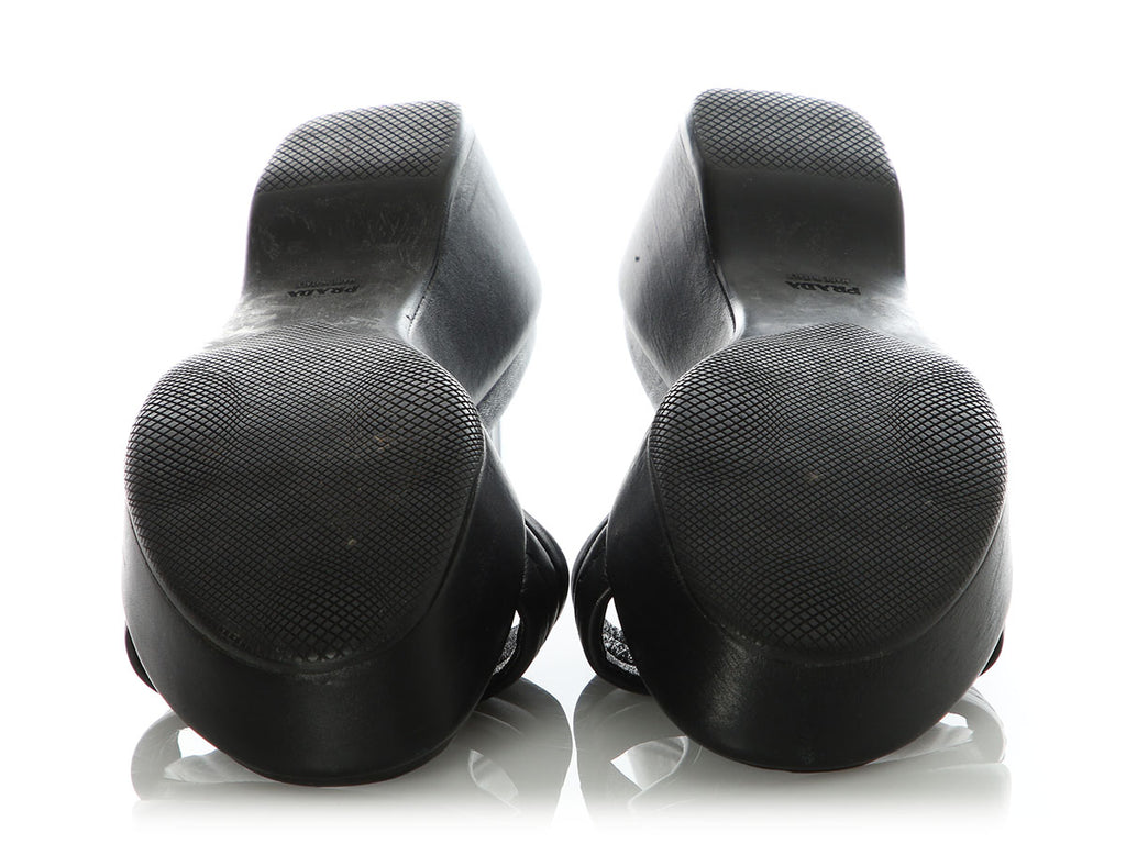 Prada sport padded platform mule