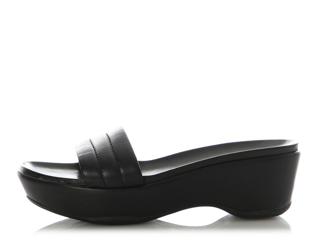 Prada sport padded platform mule