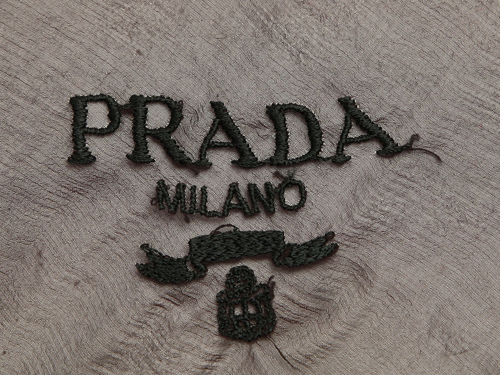 Prada Brown Silk Chiffon Scarf