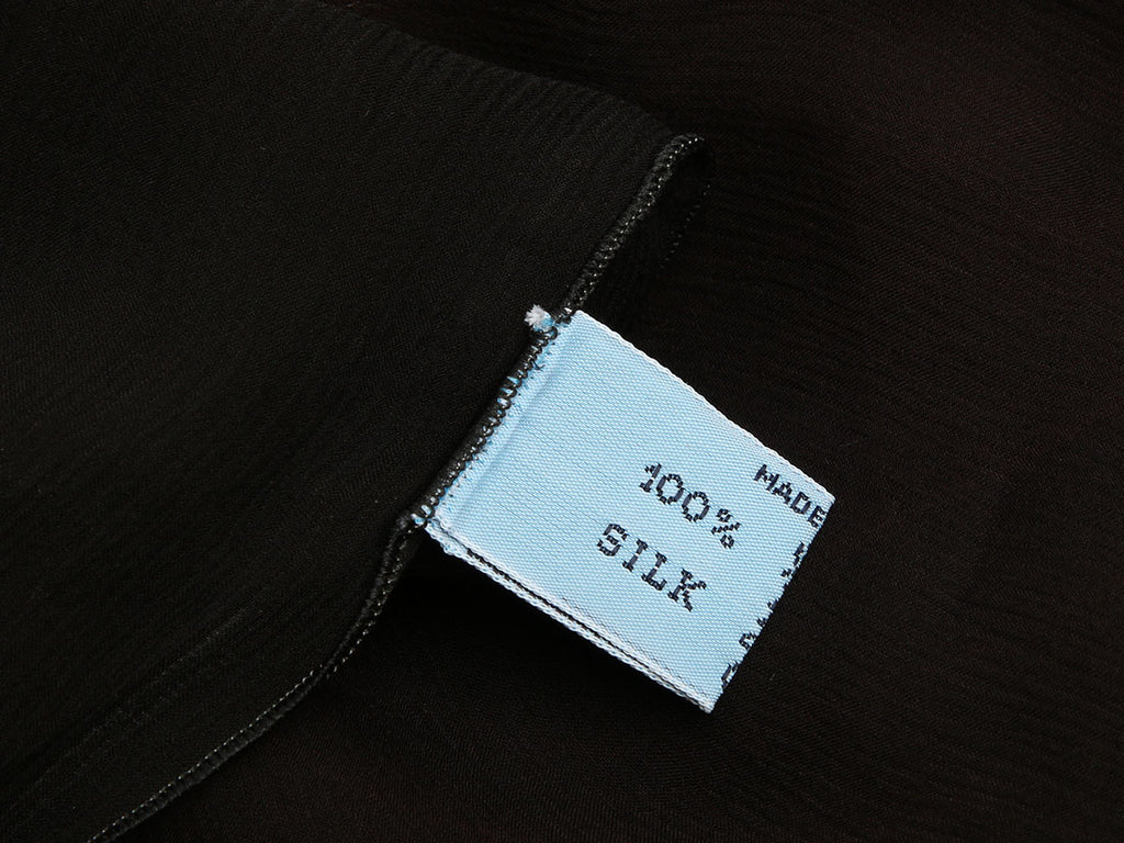 Prada Brown Silk Chiffon Scarf