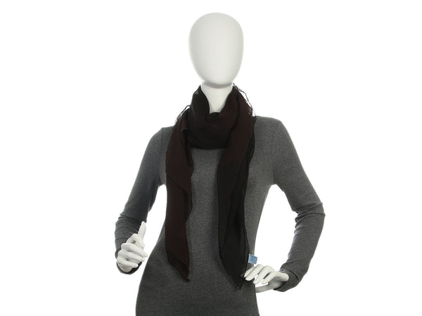 Prada Brown Silk Chiffon Scarf
