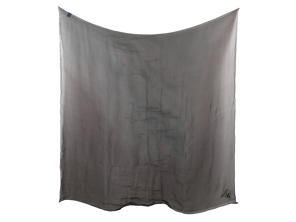 Prada Brown Silk Chiffon Scarf