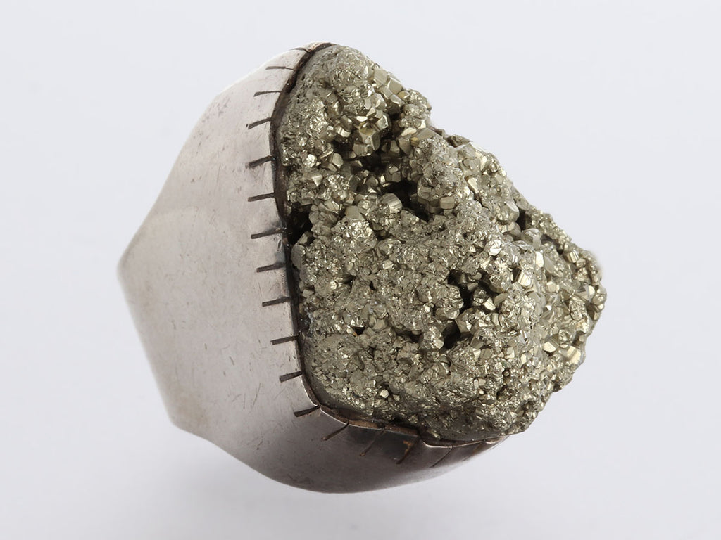 Rebecca Collins Sterling Silver Pyrite Ring