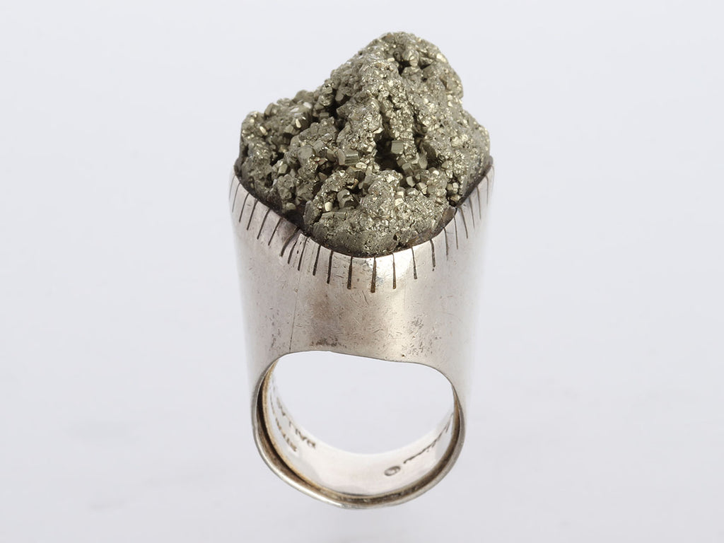 Rebecca Collins Sterling Silver Pyrite Ring